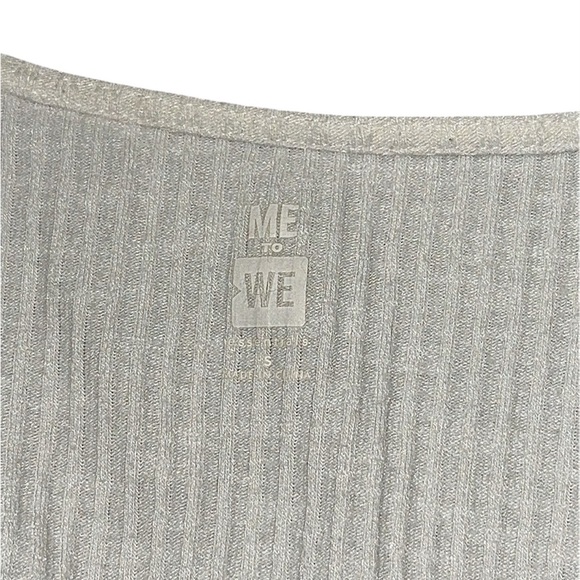 Me to We Women’s White Ribbed Bodysuit New Without Tags - Picture 5 of 5